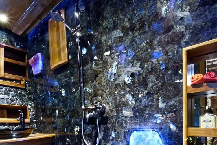 Toilet Room using labradorite | Labradorite Bali