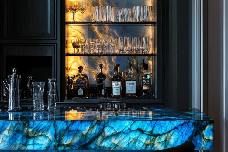 Bar Area with Labradorite in Bali | Bali Labradorite