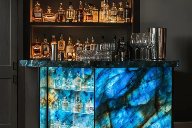 Bar Counter with Labradorite in Bali | Bali Labradorite