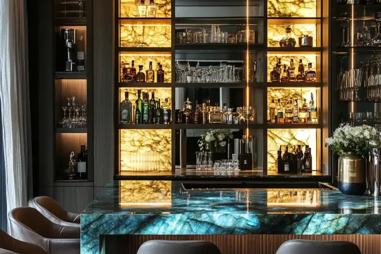 Bar Counter with Labradorite in Bali | Bali Labradorite