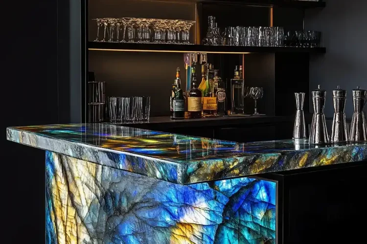 Bar Counter with Labradorite in Bali | Bali Labradorite