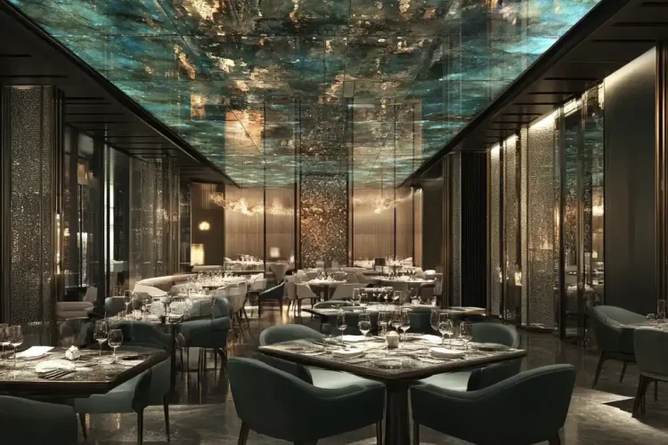 Hall Room Ceiling with Labradorite | Bali Labradorite