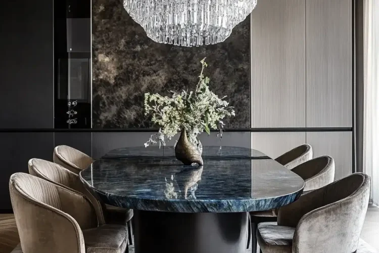 Tablestops | Dining Room with Labradorite in Bali