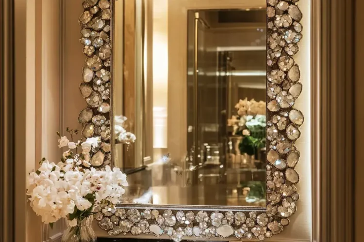 Dressing Room Mirror Frame with Labradorite | Bali Labradorite