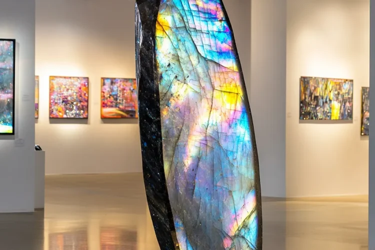 Art Gallery with Labradorite Sculptures | Bali Labradorite