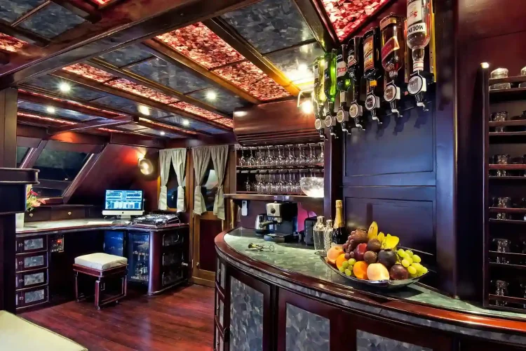 Bar Lounge using labradorite | Labradorite Bali