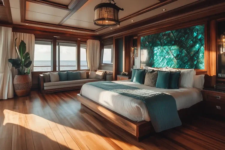 Master Bedroom Phinisi using labradorite | Labradorite Bali