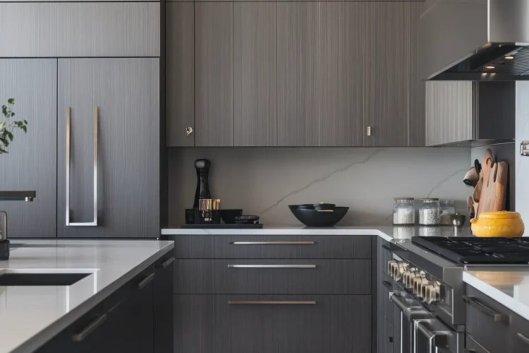 Modern Cabinet Kitchen with Labradorite | Bali Labradorite