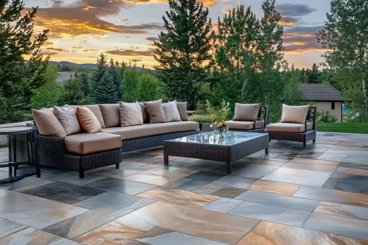 Outdoor Lounge Tile with Labradorite | Bali Labradorite