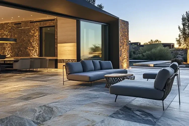 Villa Outdoor Patio Tile with Labradorite | Bali Labradorite