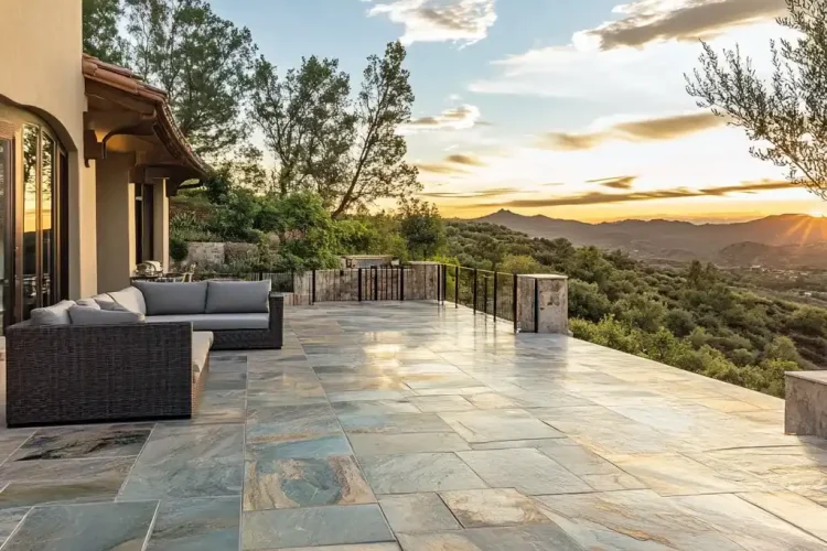 Villa Outdoor Patio with Labradorite | Bali Labradorite