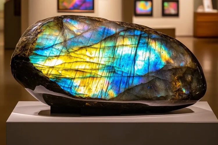 Art Gallery with Labradorite Sculptures | Bali Labradorite