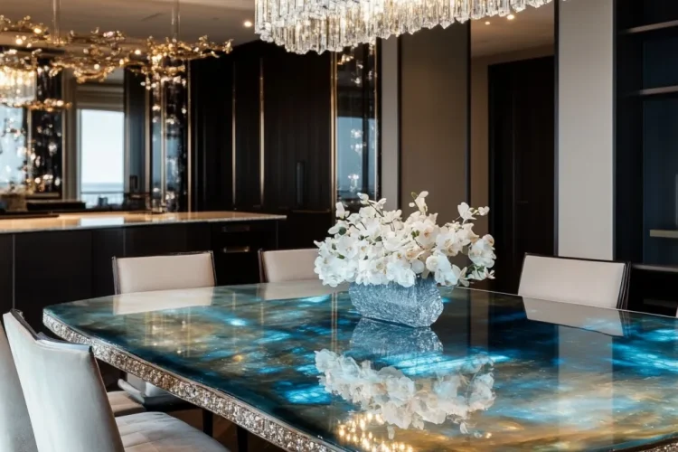 Tablestops | Dining Room with Labradorite in Bali