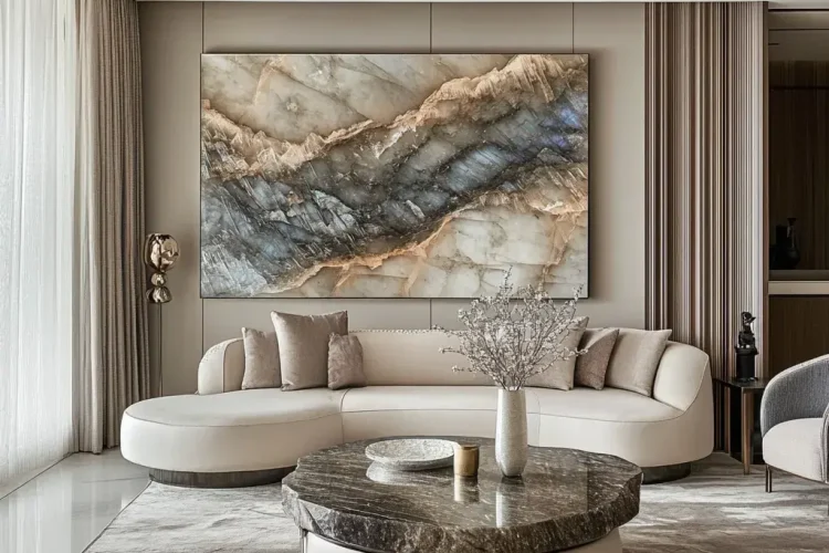 Villa Wall Art with Labradorite | Bali Labradorite